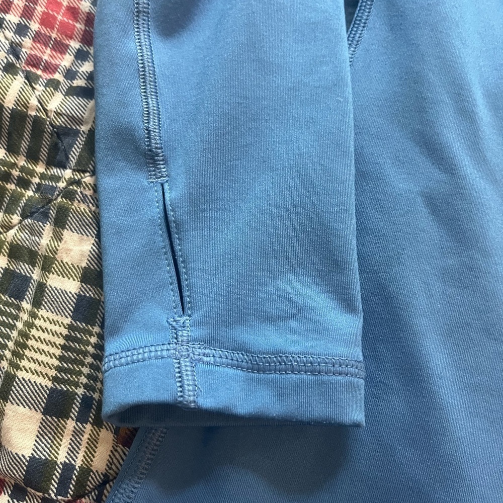 Nike Pro Steel Blue Zip Pullover - Picture 9 of 9